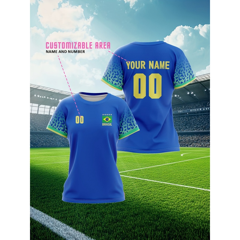 Street Fashion Brazil - T-shirt de sport brésilien imprimé en