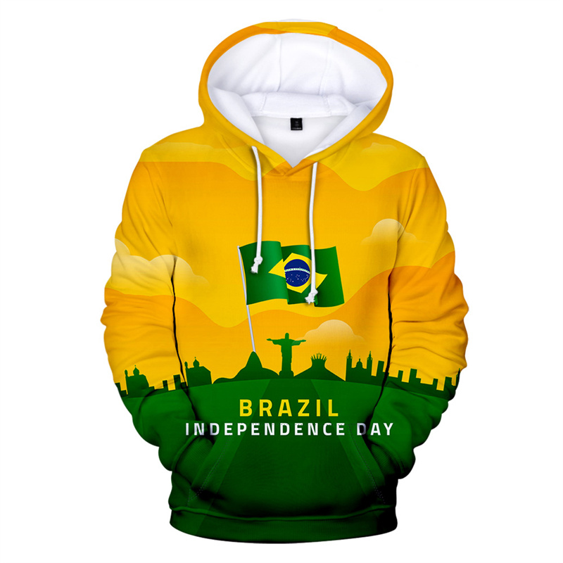 Street Fashion Brazil - Sweat à capuche imprimé 3D du