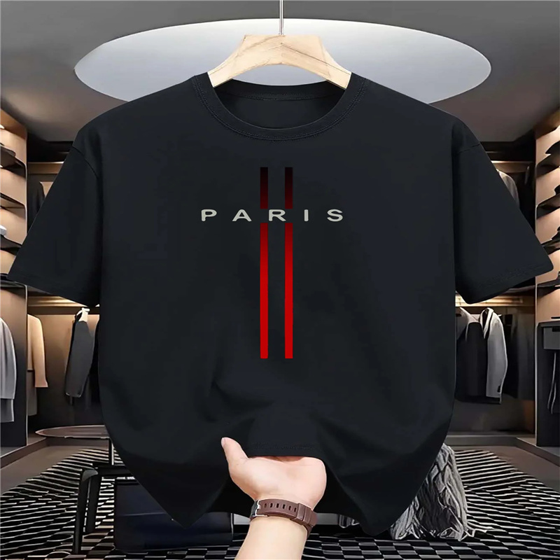 Street Fashion Paris - T-shirt décontracté d'été pour homme 100