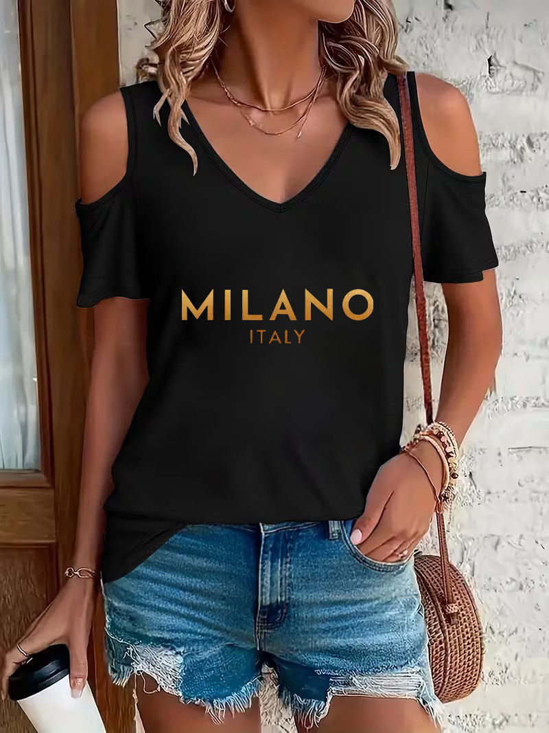 Street Fashion Milano - T-shirt imprimé Fashion Milano Italia, col