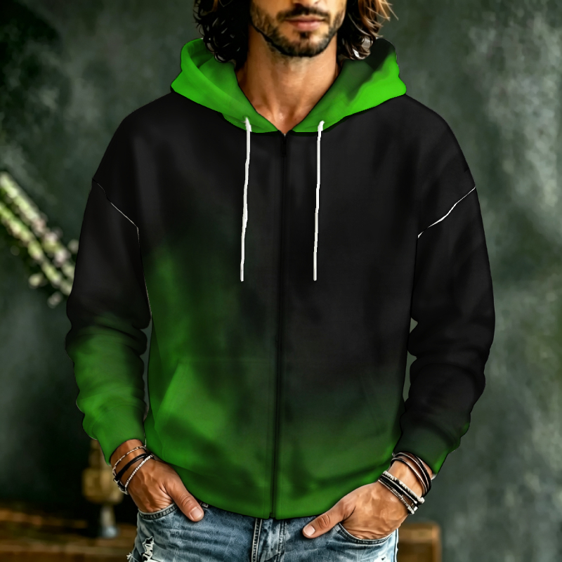 Street Fashion Online - Sweat-shirt à capuche zippé pour homme,