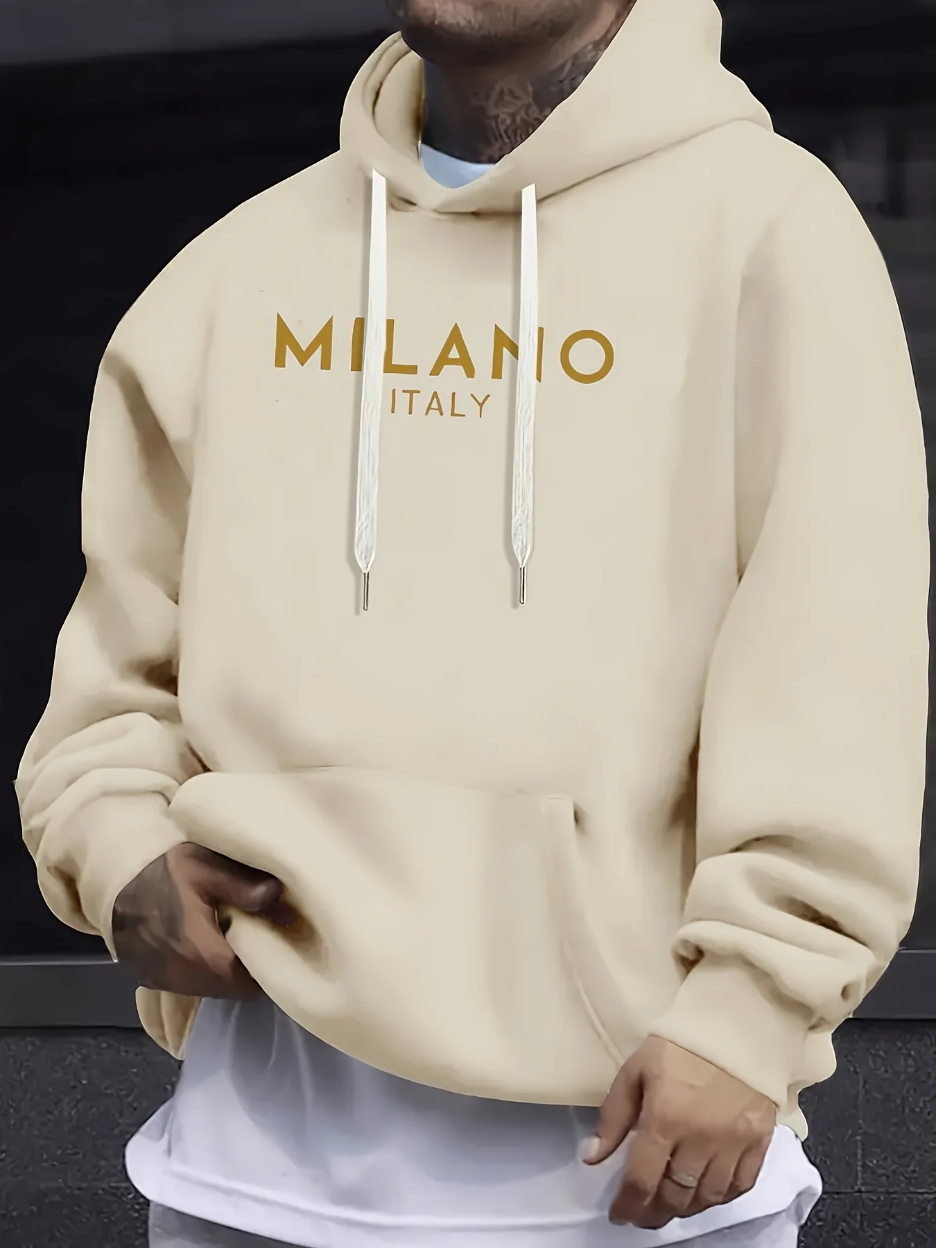 Street Fashion Milano - Sweat-shirt à capuche automne-hiver 2026, imprimé