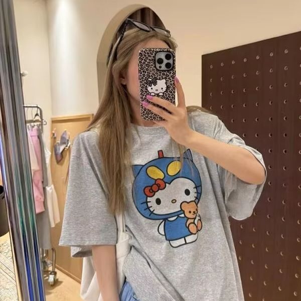 Street For Fashion - T-shirt imprimé Hello Kitty à manches
