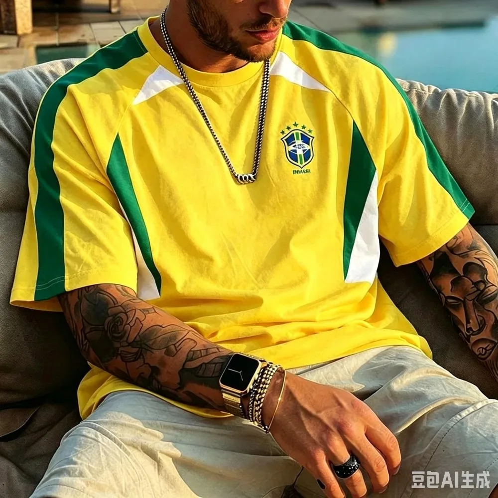 Street Fashion Brazil - Maillot de football rétro Brésil N°10