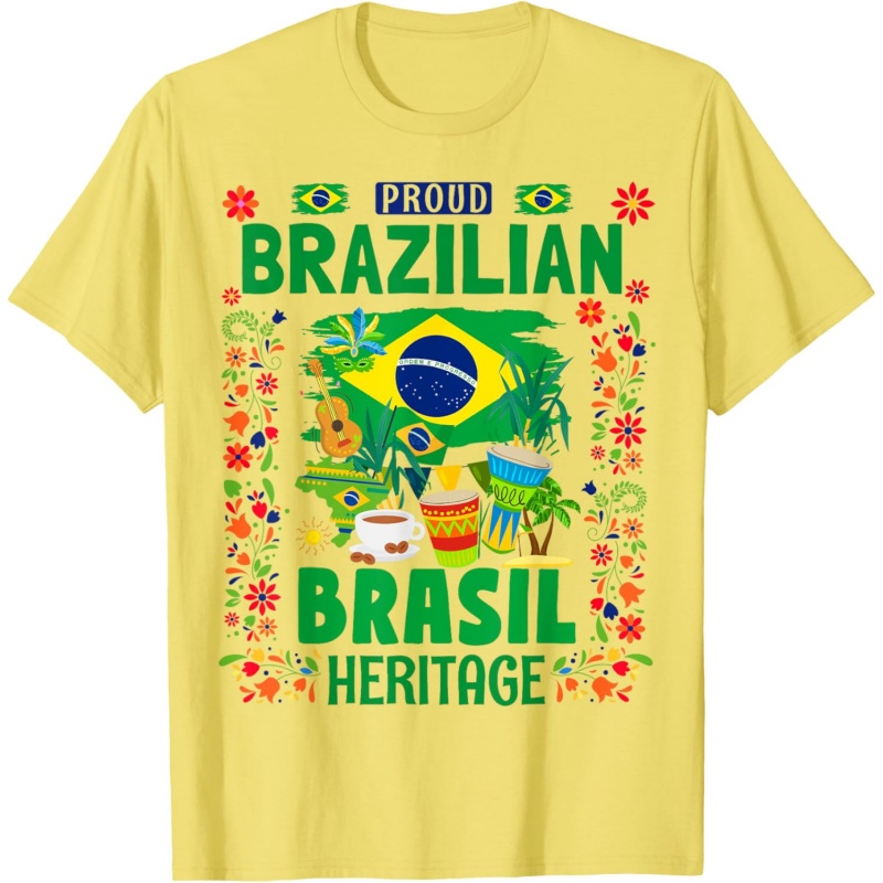 Street Fashion Brazil - T-Shirt manches courtes col rond pour