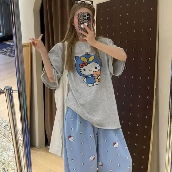 T-shirt imprimé Hello Kitty à  - Street For Fashion avis et prix