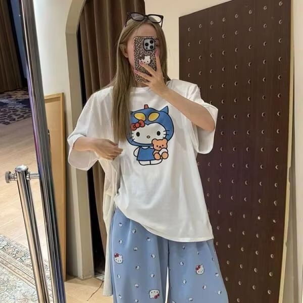 T-shirt imprimé Hello Kitty à  - Street For Fashion avis et prix