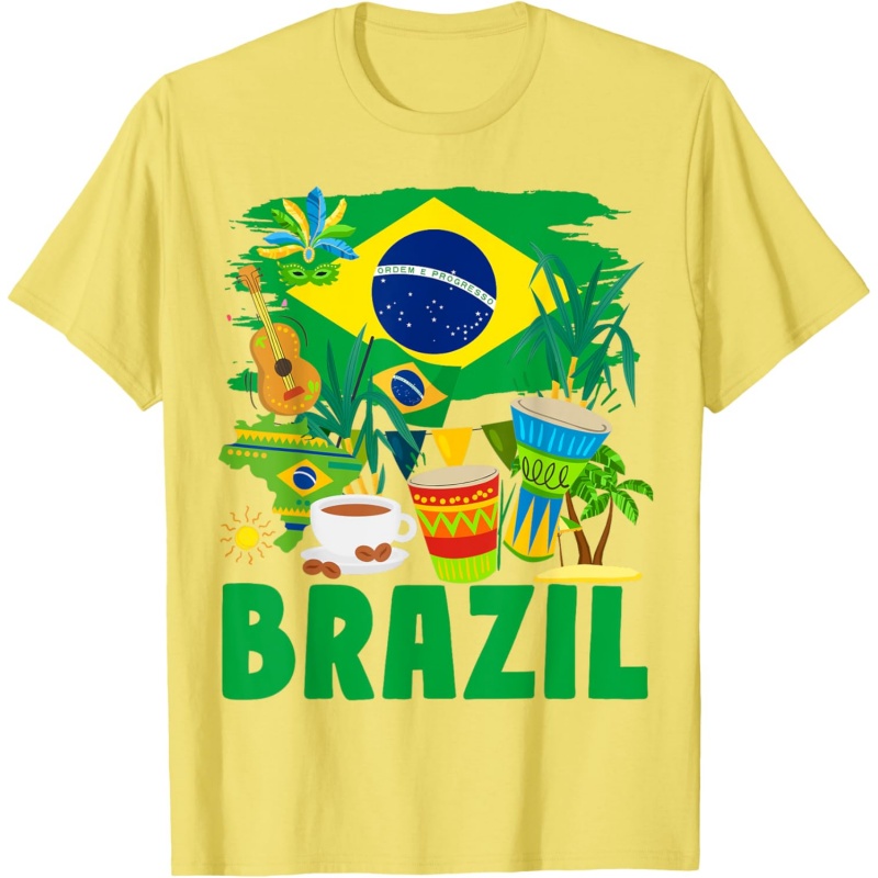 T-Shirt manches courtes col ro - Street Fashion Brazil avis et prix