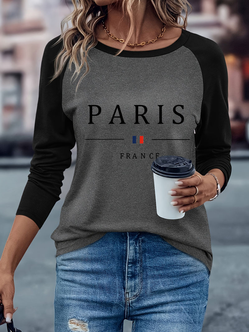 T-shirt décontracté à manches  - Street Fashion Paris avis et prix